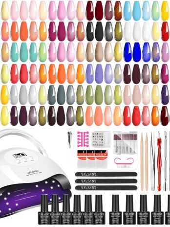 NAIL POLISH KIT with U V Lamp and Drill Starter Kit 36 Colors Gel Nail Polish Nail Art Gel Manicure Kit