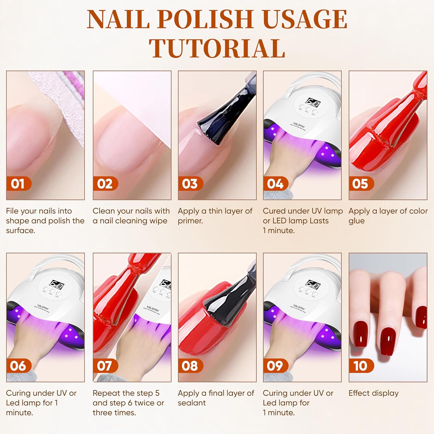 NAIL POLISH KIT with U V Lamp and Drill Starter Kit 36 Colors Gel Nail Polish Nail Art Gel Manicure Kit - Image 6