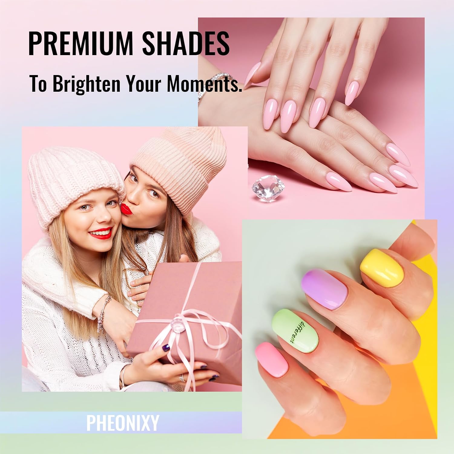 Gel Nail Polish Kit with U V Light, 45 Colors All Seasons Soak Off 64 Pcs Gel Polish Nail Set with Base & Matte/Glossy/Glitter Top Coat Manicure Tools Complete Gel Nail Kit Gift for Women - Image 6