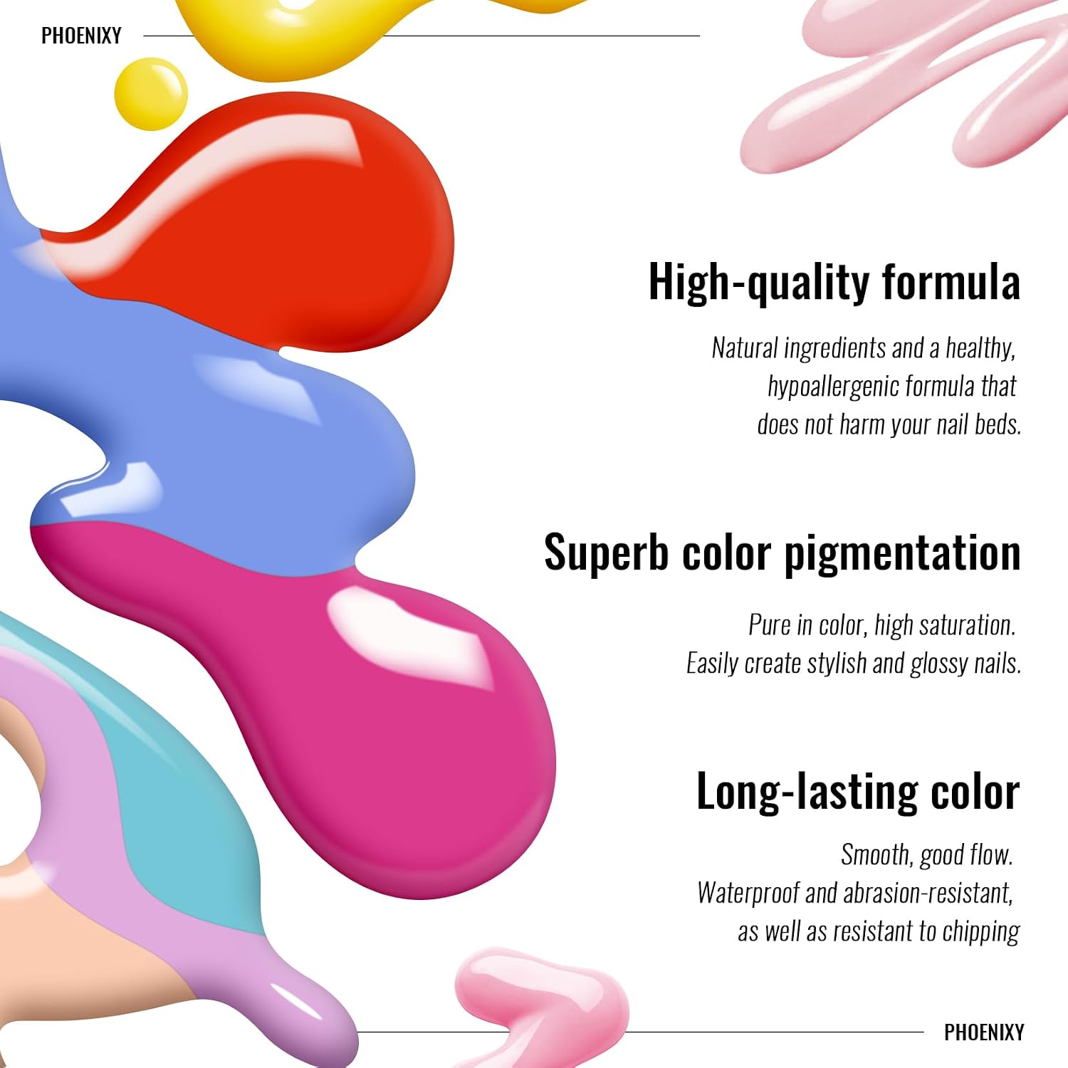 Gel Nail Polish Kit with U V Light, 45 Colors All Seasons Soak Off 64 Pcs Gel Polish Nail Set with Base & Matte/Glossy/Glitter Top Coat Manicure Tools Complete Gel Nail Kit Gift for Women - Image 7